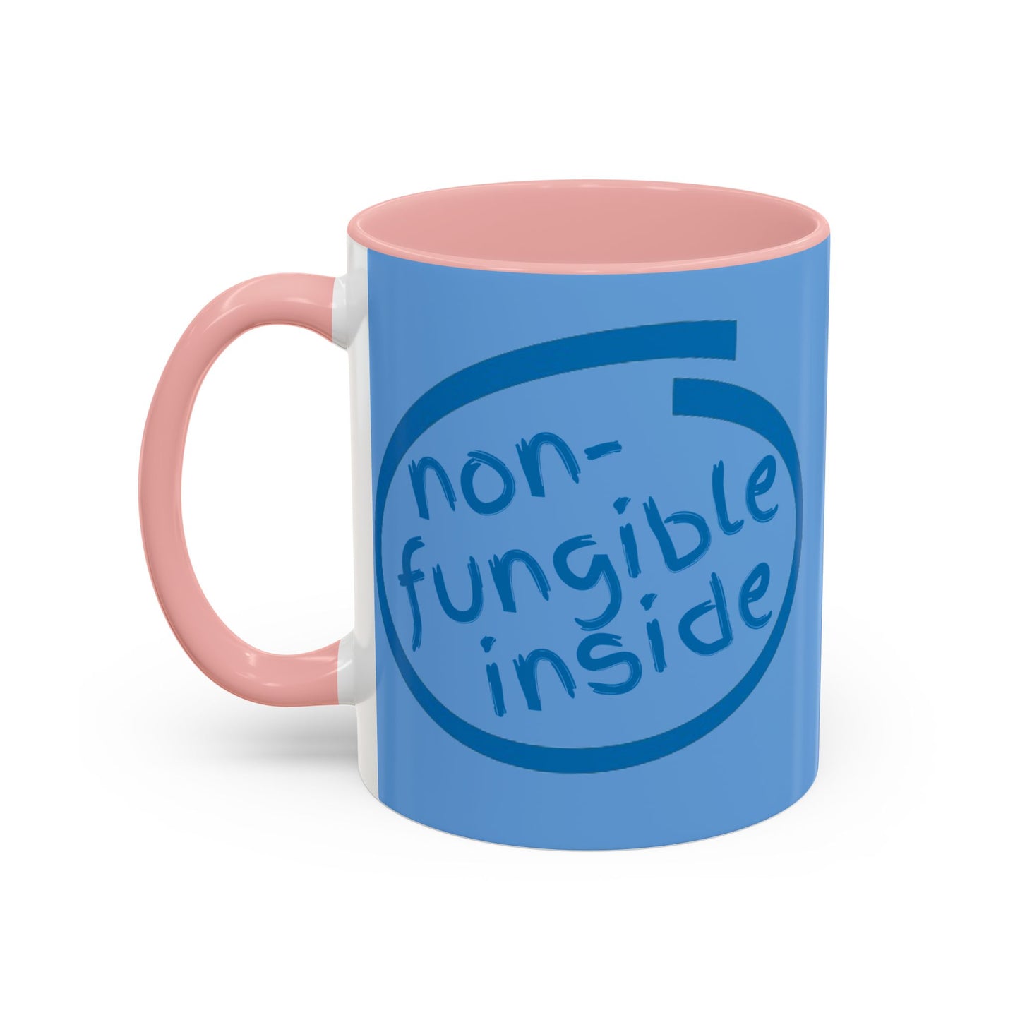 Non-Fungible Inside Light Blue Accent Mug by cypherpunkgear.com