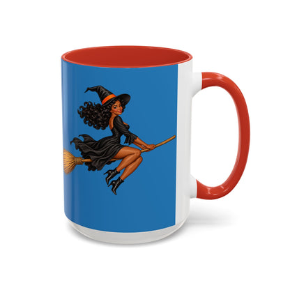 Velvet Vex Blue Accent Mug by CreepyCrafts.boo