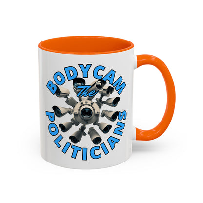 Bodycam the Politicians Cameras White Accent Mug by cypherpunkgear.com