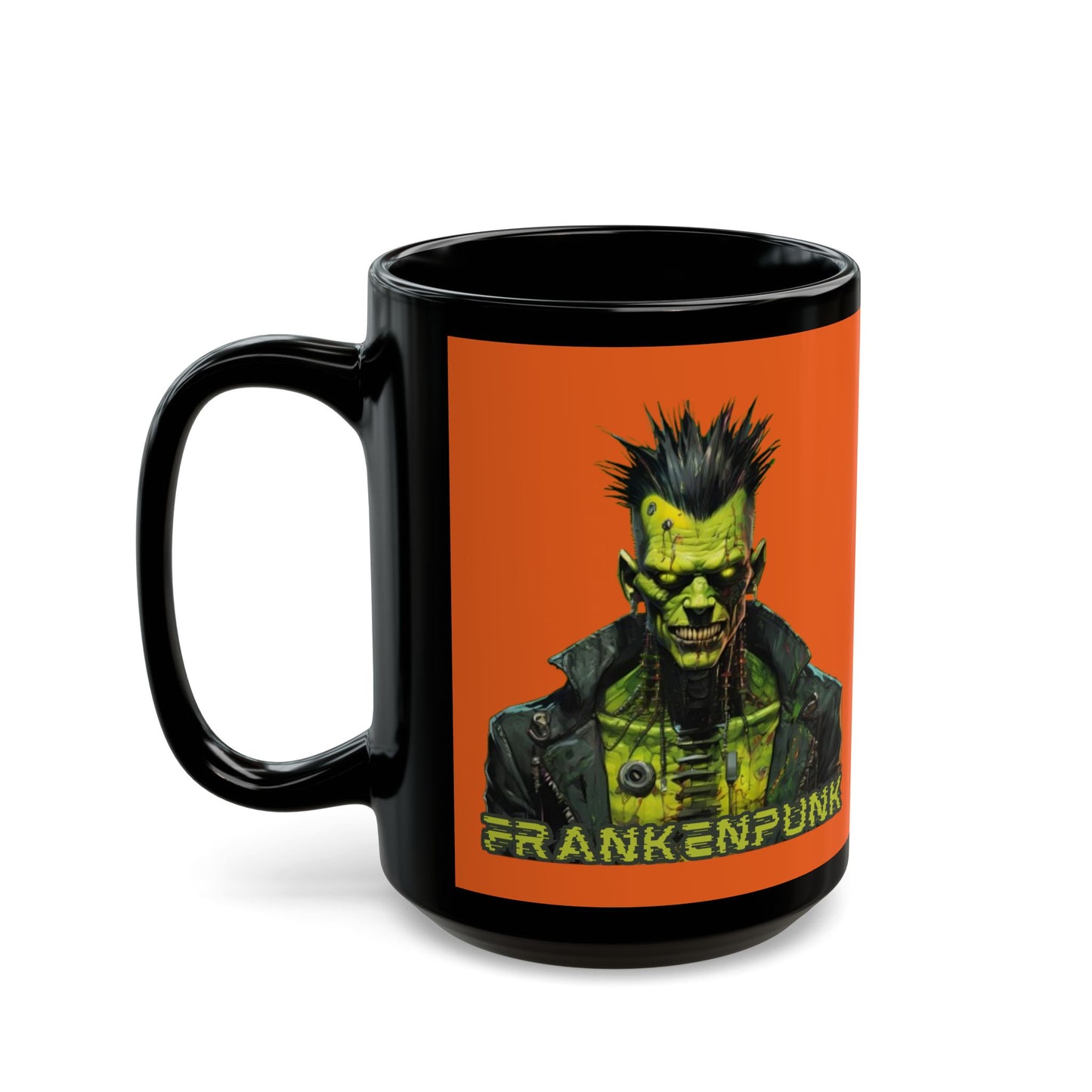 Frankenpunk Orange Mug by CreepyCrafts.boo