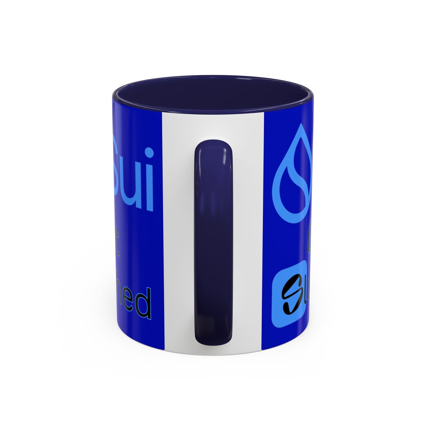 Sui: Get Slushed Dark Blue Accent Mug by cypherpunkgear.com
