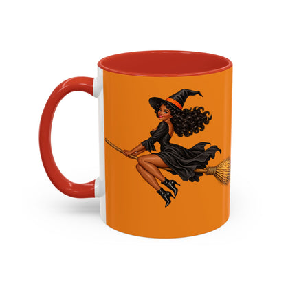 Velvet Vex Orange Accent Mug by CreepyCrafts.boo