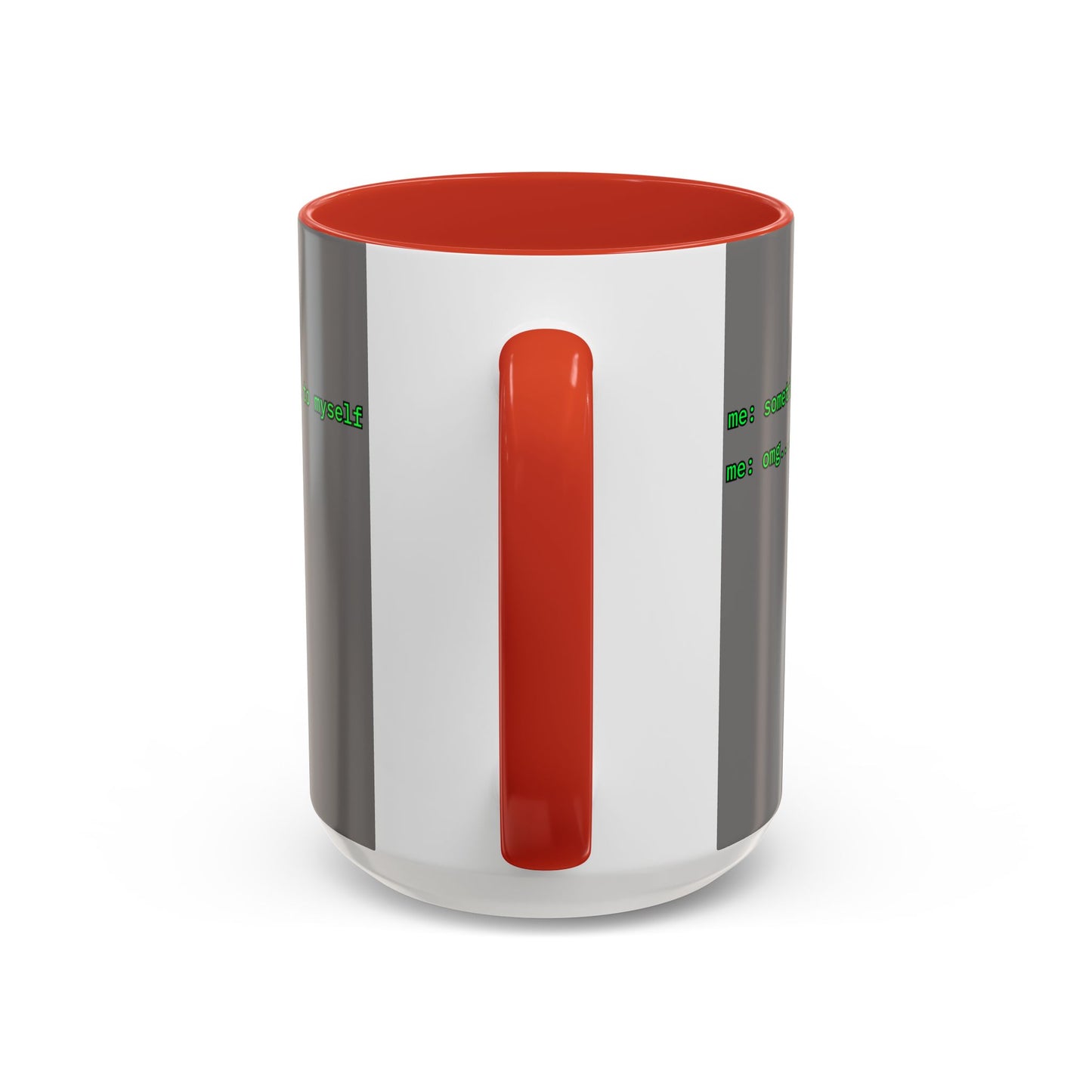 Sometimes I talk to myself - me: omg...same Grey Accent Mug by cypherpunkgear.com