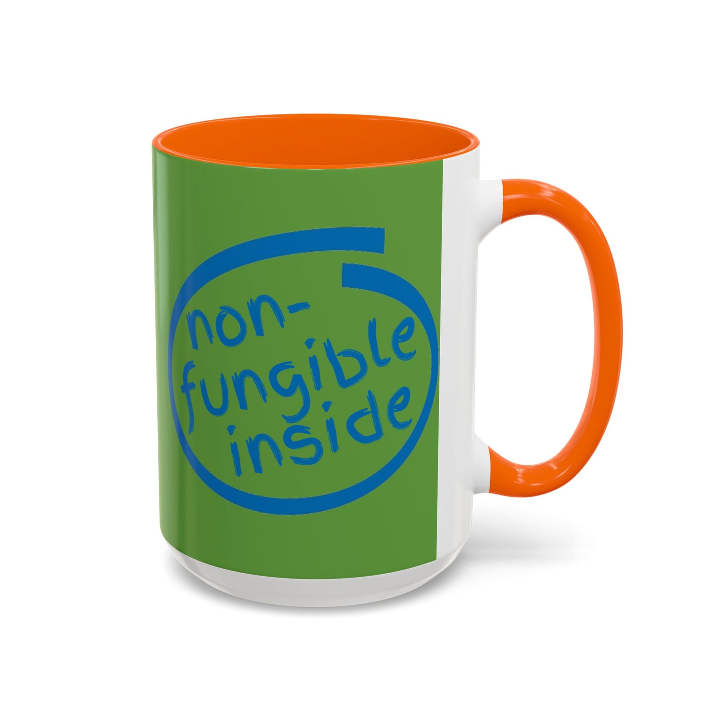 Non-Fungible Inside Green Accent Mug by cypherpunkgear.com