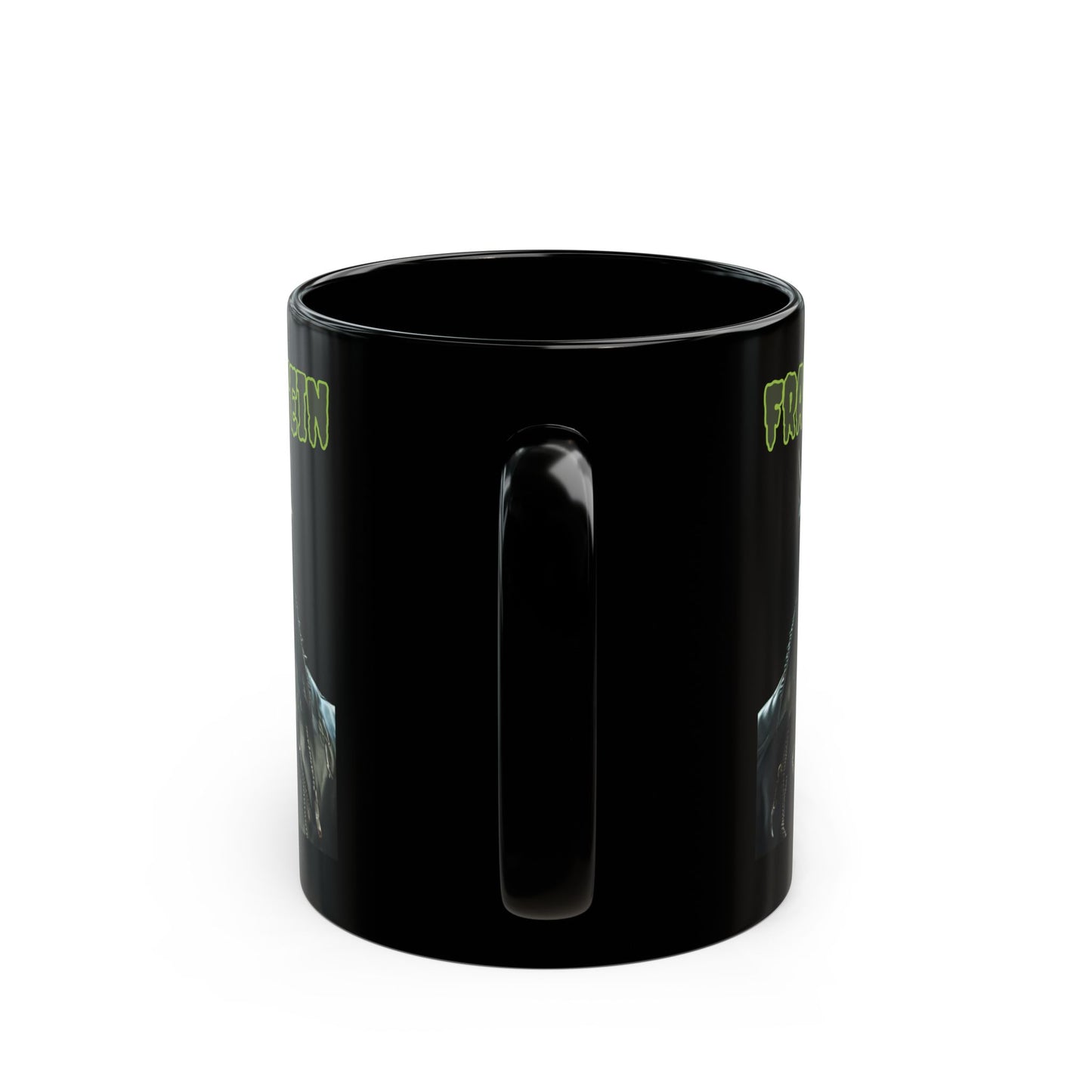Frankenstein Lives Black Mug by CreepyCrafts.boo