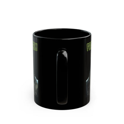 Frankenstein Lives Black Mug by CreepyCrafts.boo