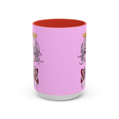 Caution, Savage Pink Accent Mug by cypherpunkgear.com