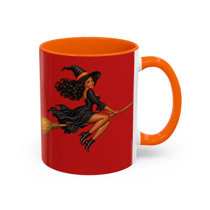 Velvet Vex Red Accent Mug by CreepyCrafts.boo
