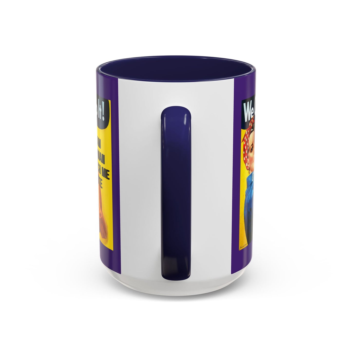 I Am Woman Watch Me Vote Rosie Dark Purple Accent Mug by cypherpunkgear.com