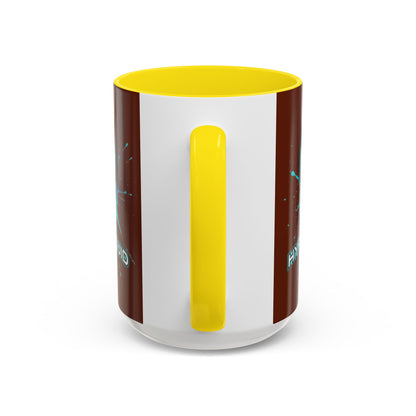 HYPE Drip Brown Accent Mug by cypherpunkgear.com