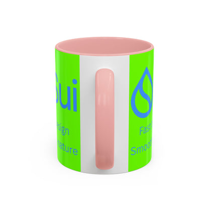SUI Green Accent Mug by cypherpunkgear.com