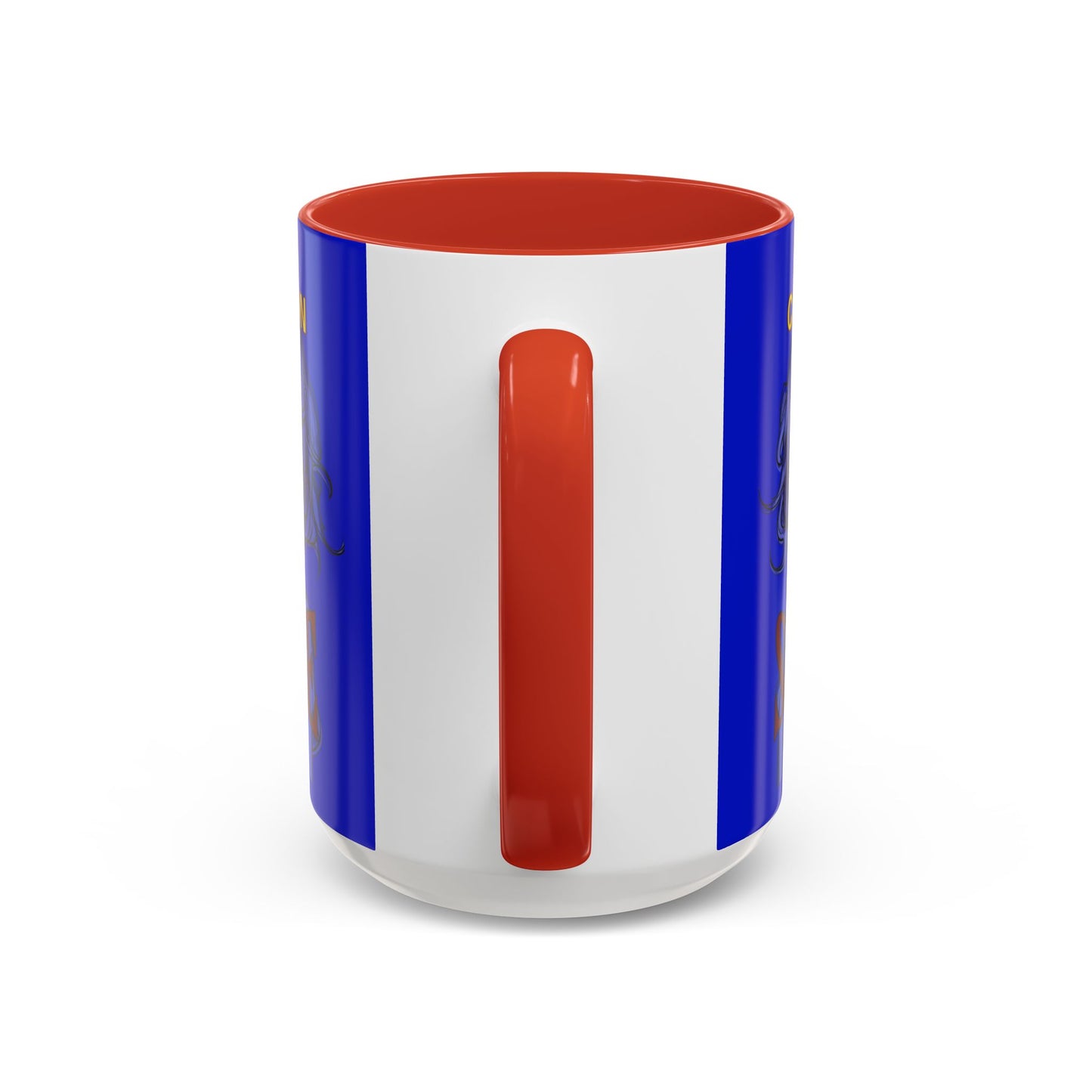 Caution, Savage Dark Blue Accent Mug by cypherpunkgear.com