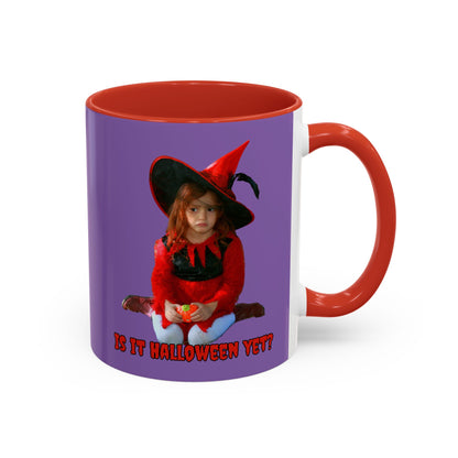 Is it Halloween yet? Light Purple Accent Mug by CreepyCrafts.boo