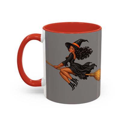 Velvet Vex Grey Accent Mug by CreepyCrafts.boo