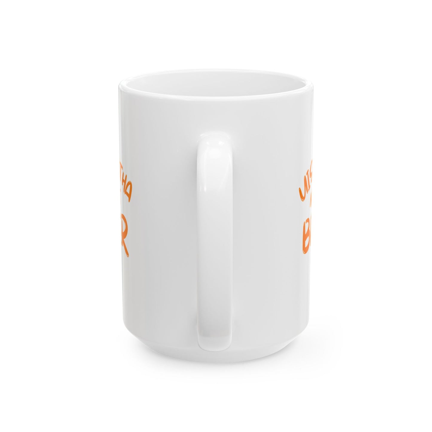 Uisce Beatha makes it better Orange font White Mug by cypherpunkgear.com