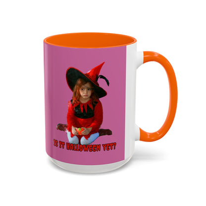 Is it Halloween yet? Pink Accent Mug by CreepyCrafts.boo