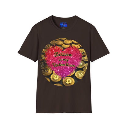 Bitcoin is My Valentine Dark colors Unisex T-Shirt by cypherpunkgear.com