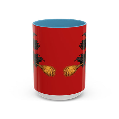 Velvet Vex Red Accent Mug by CreepyCrafts.boo