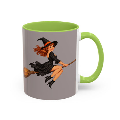Hazel Hex Grey Accent Mug by CreepyCrafts.boo