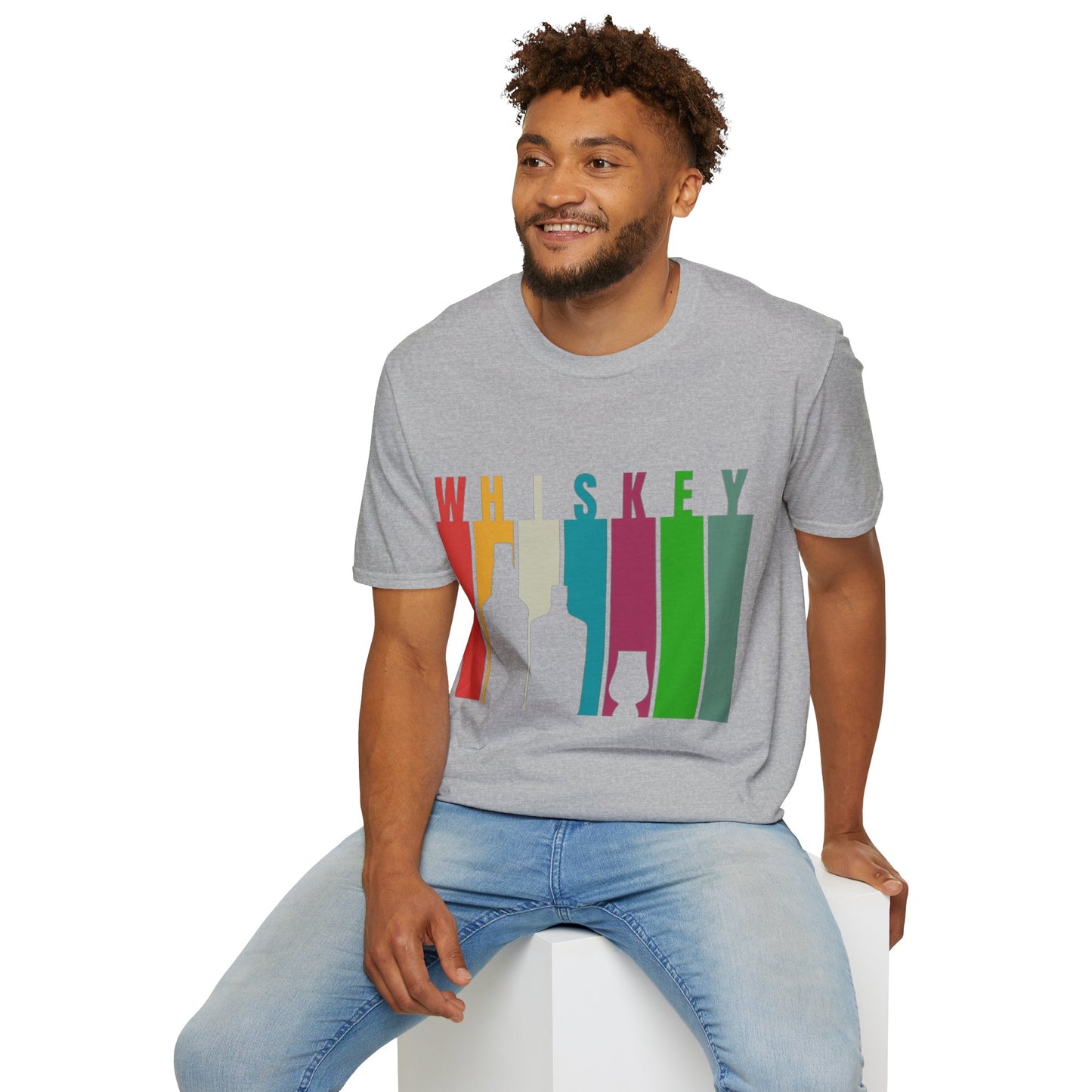 Whiskey spelled with an 'e' Light colors Unisex T-Shirt by cypherpunkgear.com