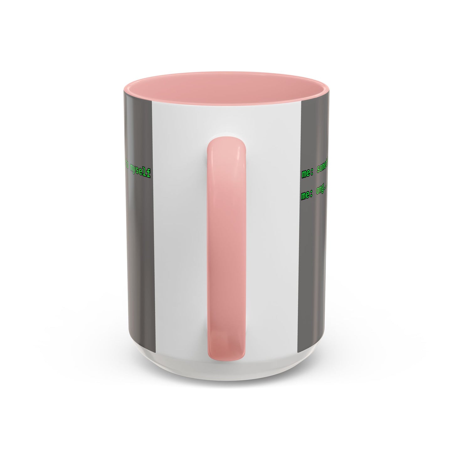 Sometimes I talk to myself - me: omg...same Grey Accent Mug by cypherpunkgear.com
