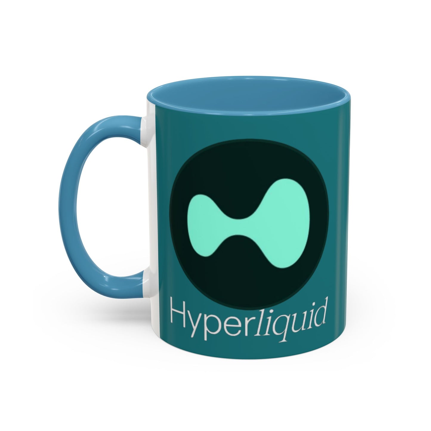 Hyperliquid White font Hyperliquid Accent Mug by cypherpunkgear.com