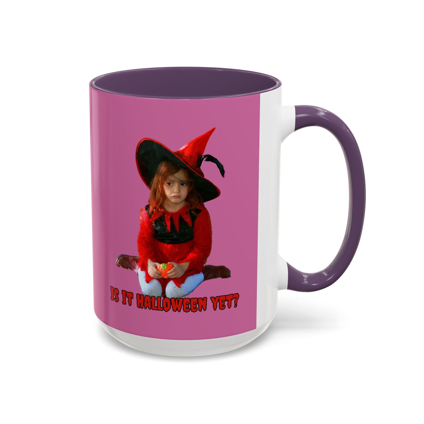 Is it Halloween yet? Pink Accent Mug by CreepyCrafts.boo