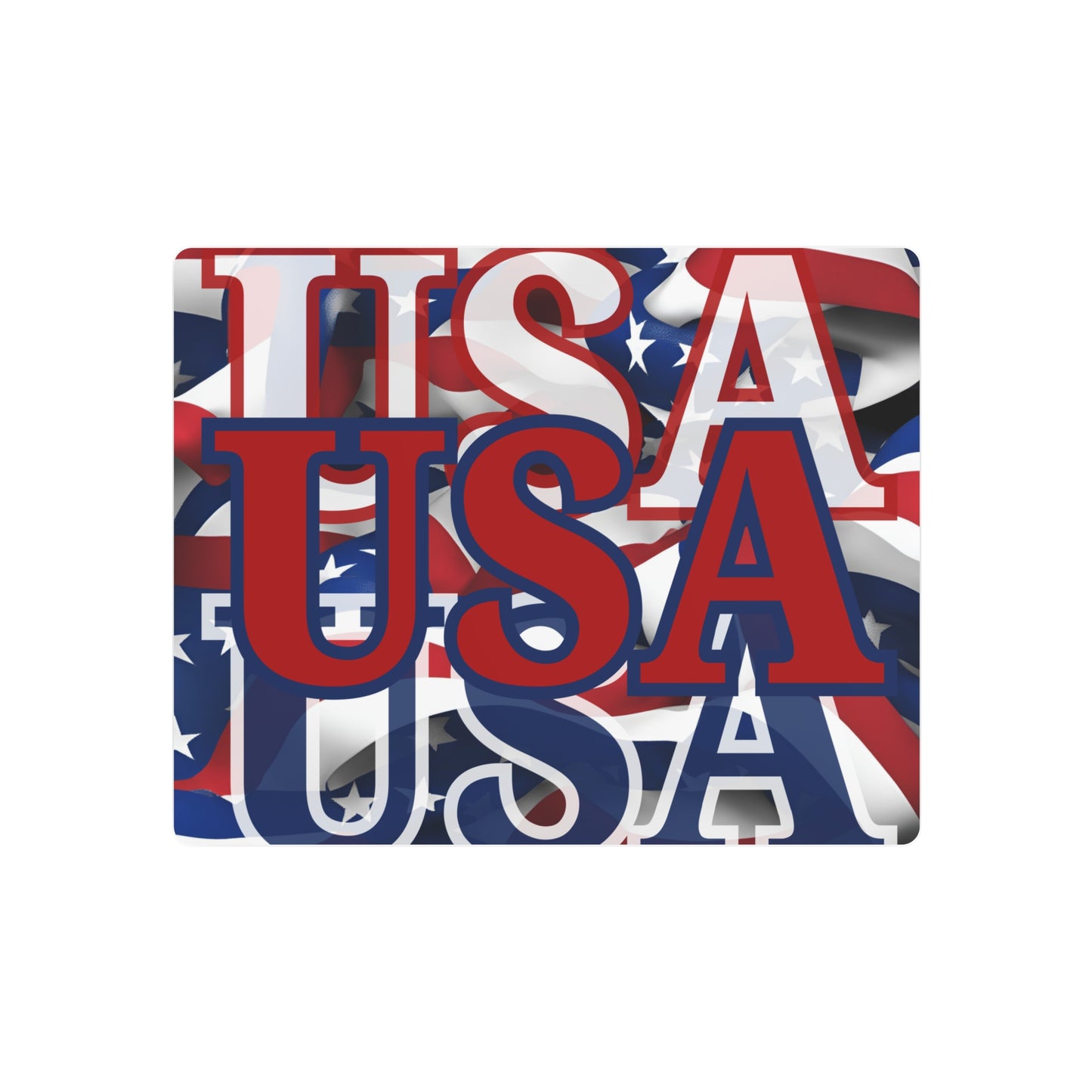 USA! USA! USA Red Center Metal Art Sign by cypherpunkgear