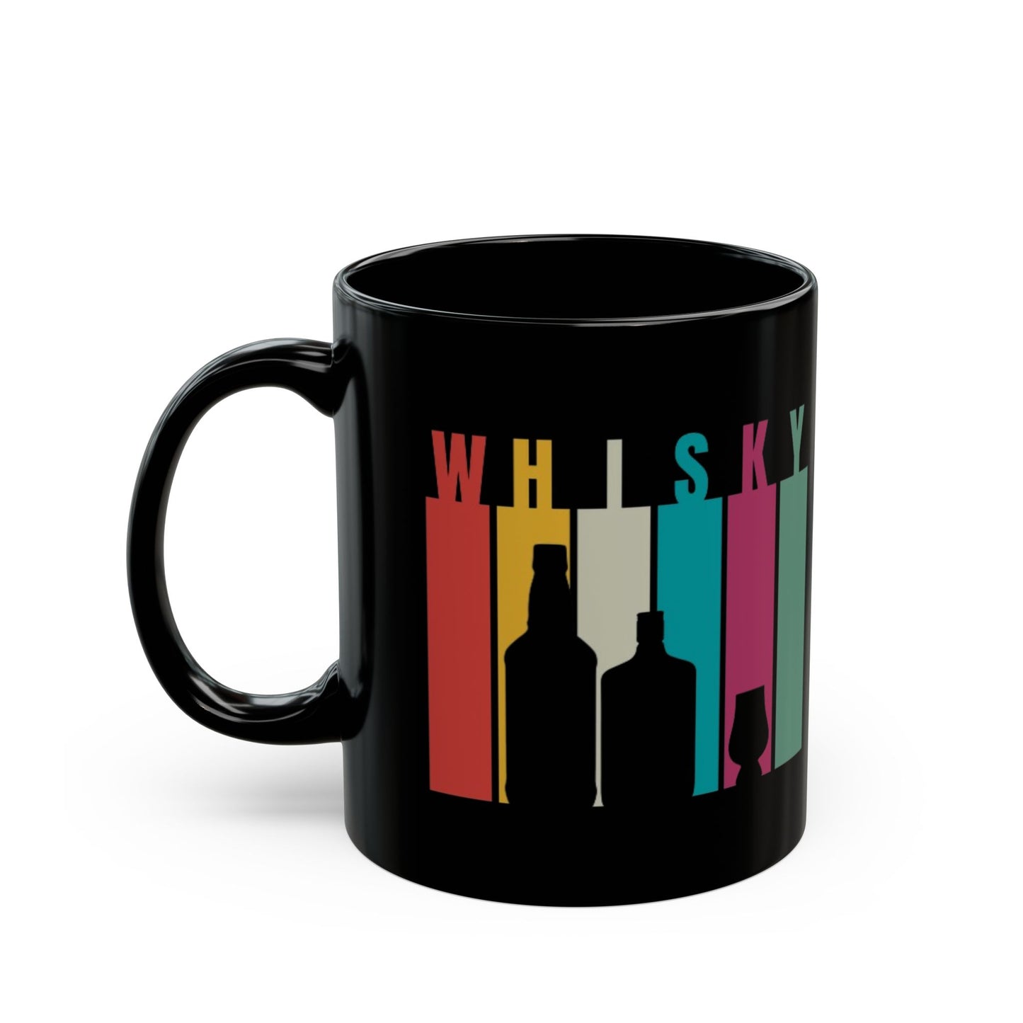 Whisky spelled without an 'e' Black Mug by cypherpunkgear.com