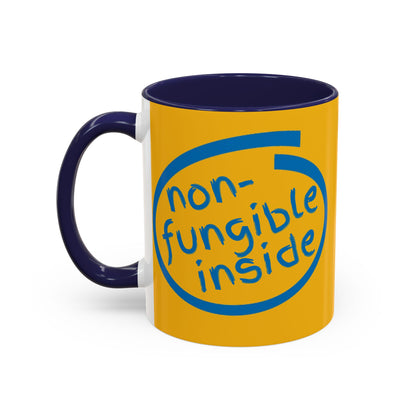 Non-Fungible Inside Yellow Accent Mug by cypherpunkgear.com