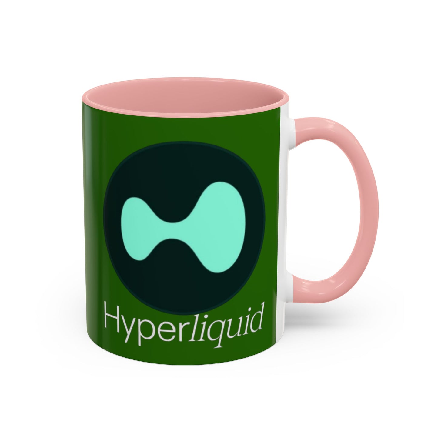 Hyperliquid White font Green Accent Mug by cypherpunkgear.com