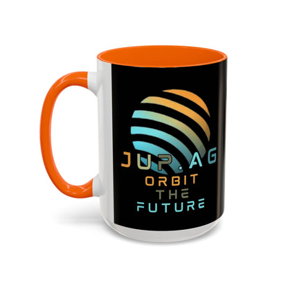 Jupiter (JUP) Orbit the Future Black Accent Mug by cypherpunkgear.com