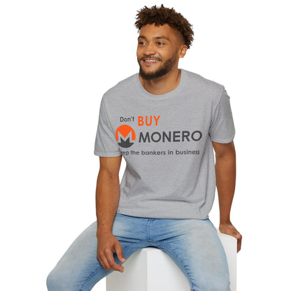 Don't buy Monero (XMR) Light colors Unisex T-Shirt by cypherpunkgear.com