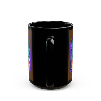 Blessed Samhain Little Witch Purple font Brown Mug by CreepyCrafts.boo