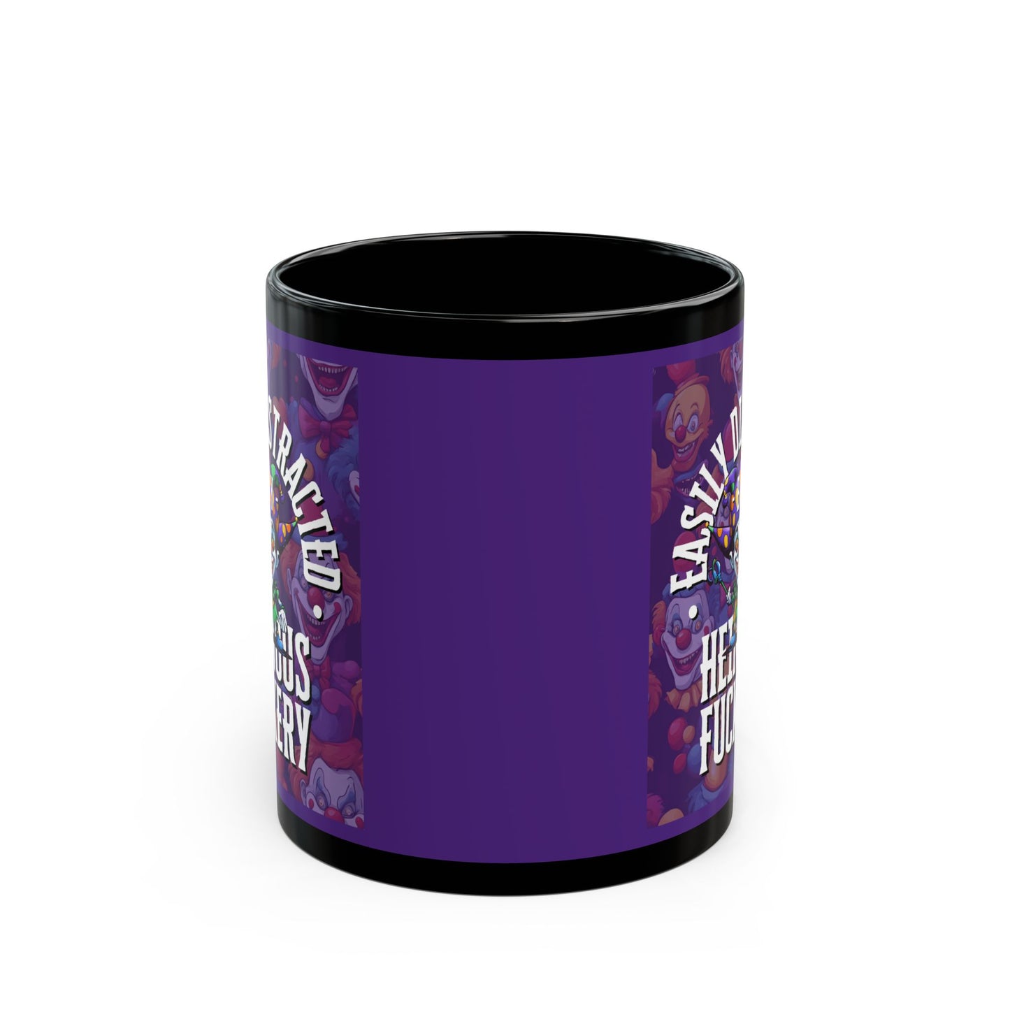 Easily Distracted by Heinous Fuckery Little Jincs Purple Mug by cypherpunkgear.com