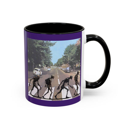 2-sided, Scabby Road Purple Accent Mug by CreepyCrafts.boo