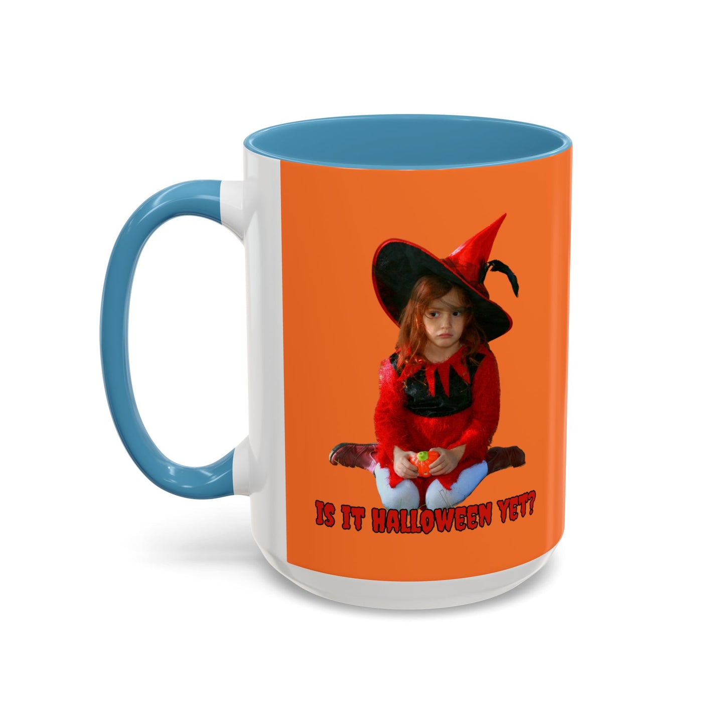 Is it Halloween yet? Orange Accent Mug by CreepyCrafts.boo