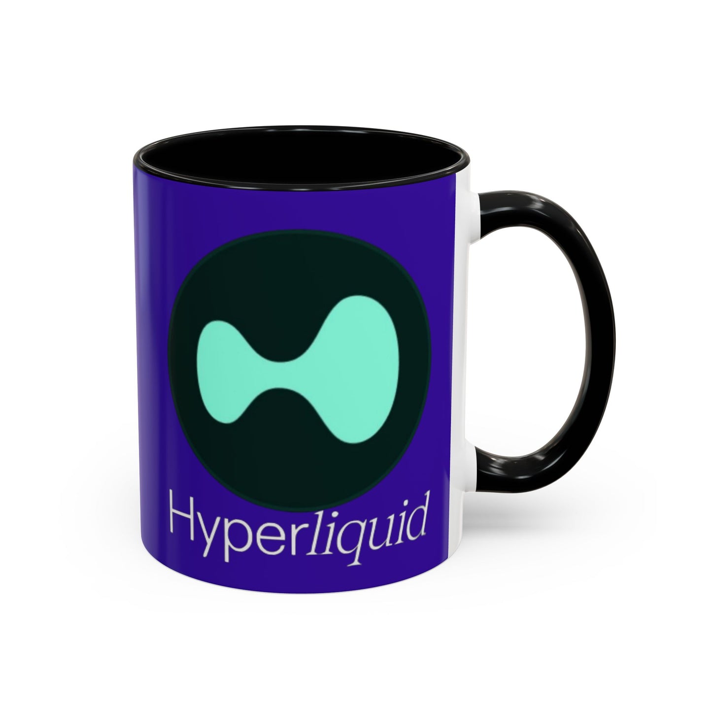 Hyperliquid White font Dark Purple Accent Mug by cypherpunkgear.com