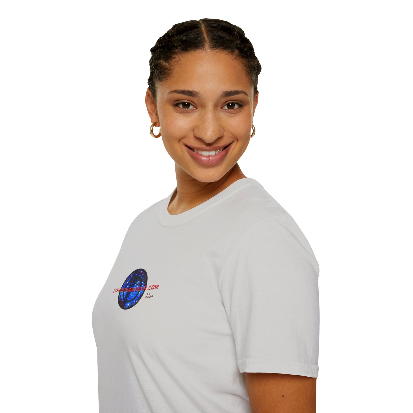 2-sided, cypherpunkgear.com Logo Light colors Unisex T-Shirt by cypherpunkgear.com