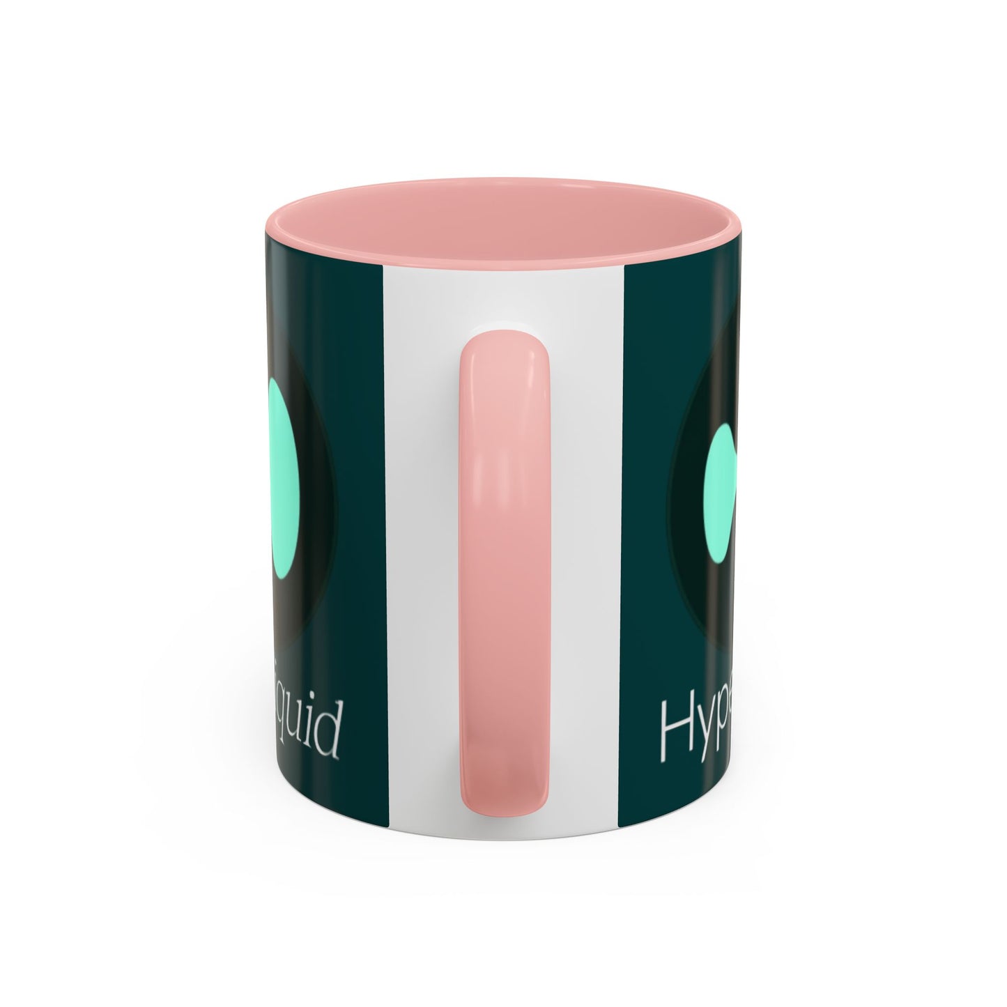 Hyperliquid White font Dark Hyperliquid Accent Mug by cypherpunkgear.com
