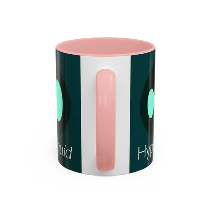 Hyperliquid White font Dark Hyperliquid Accent Mug by cypherpunkgear.com