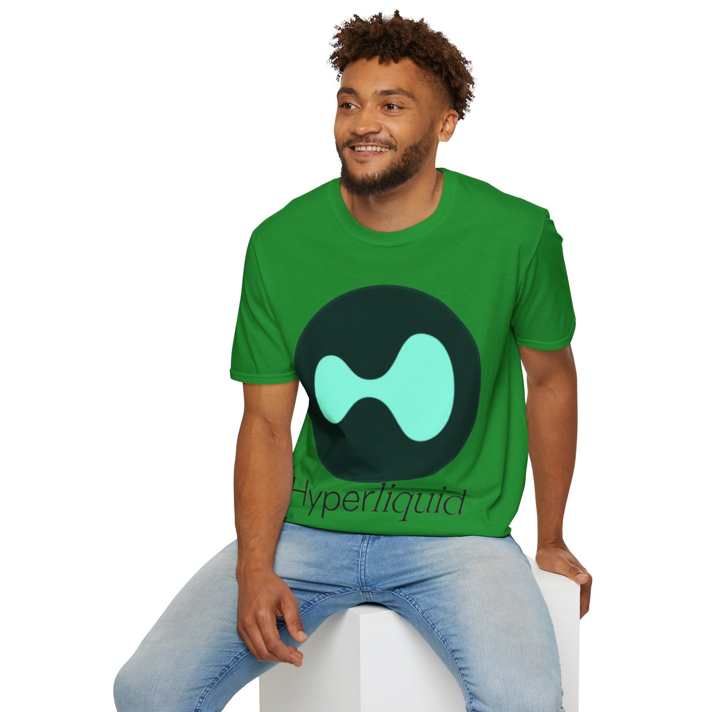 Hyperliquid Black font Unisex T-Shirt by cypherpunkgear.com