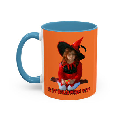 Is it Halloween yet? Orange Accent Mug by CreepyCrafts.boo