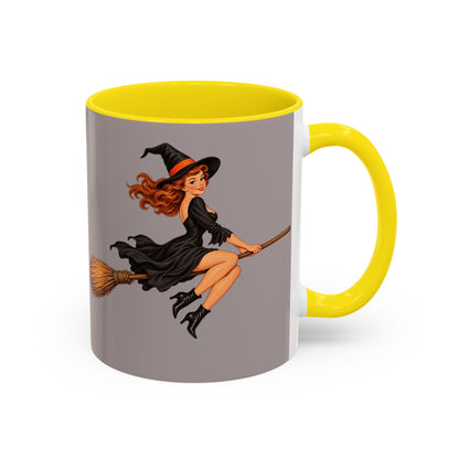 Hazel Hex Grey Accent Mug by CreepyCrafts.boo