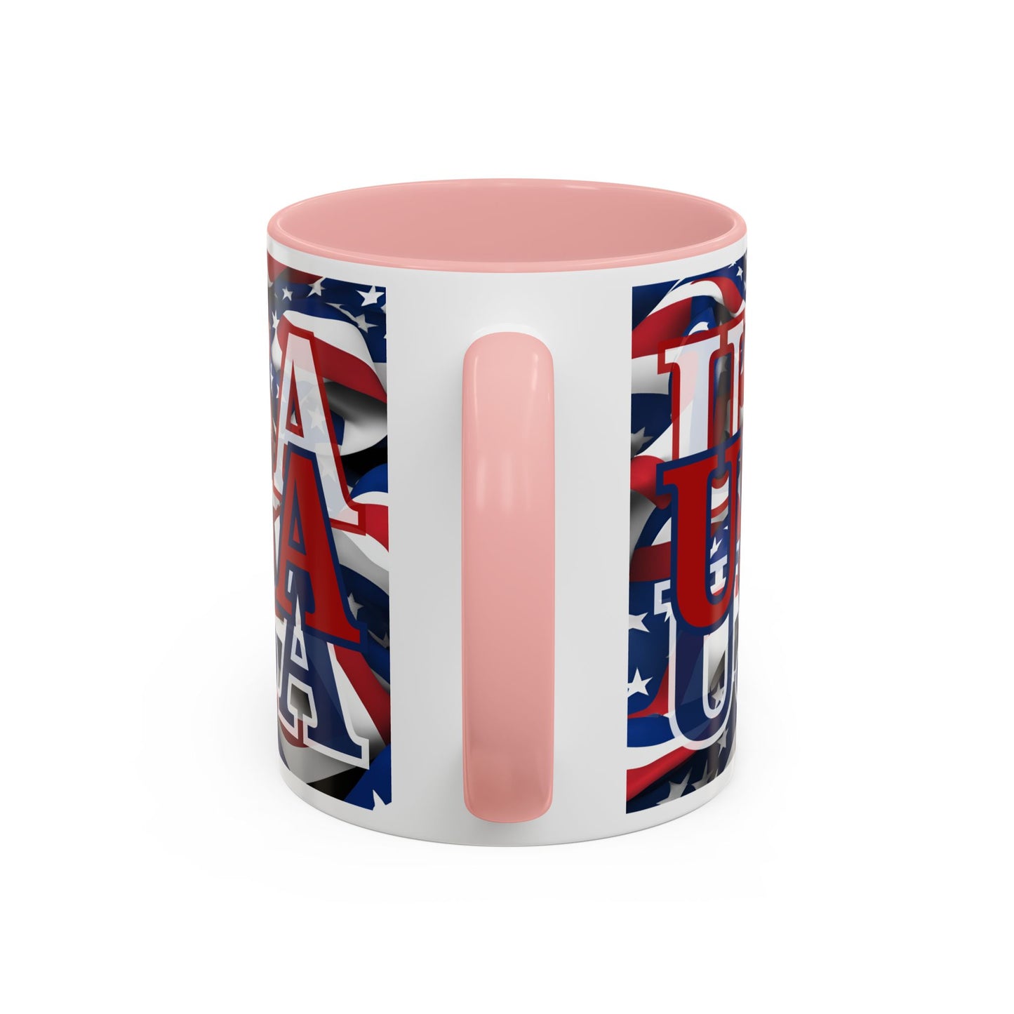 USA Red font Center Patriot Accent Mug by cypherpunkgear.com