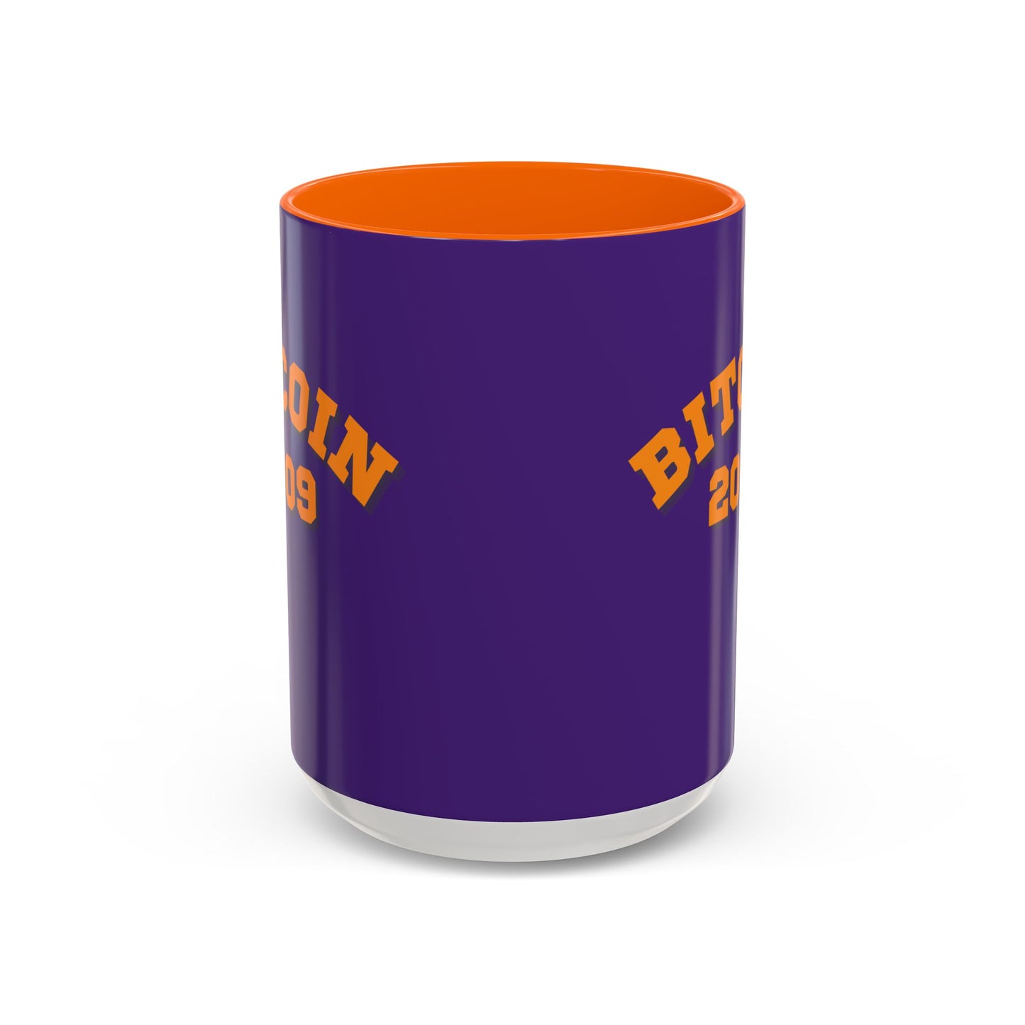 Bitcoin 2009 Dark Purple Accent Mug by cypherpunkgear.com
