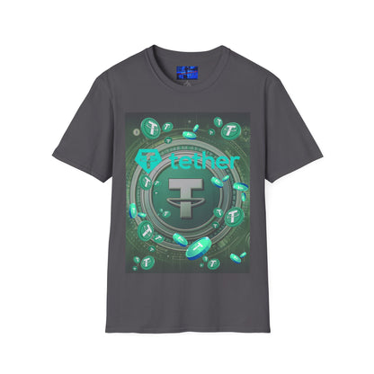 Tether Dark colors Unisex T-Shirt by cypherpunkgear.com