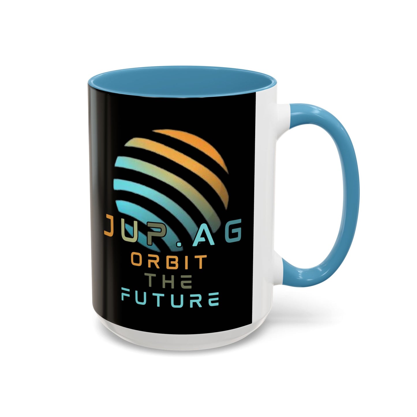 Jupiter (JUP) Orbit the Future Black Accent Mug by cypherpunkgear.com