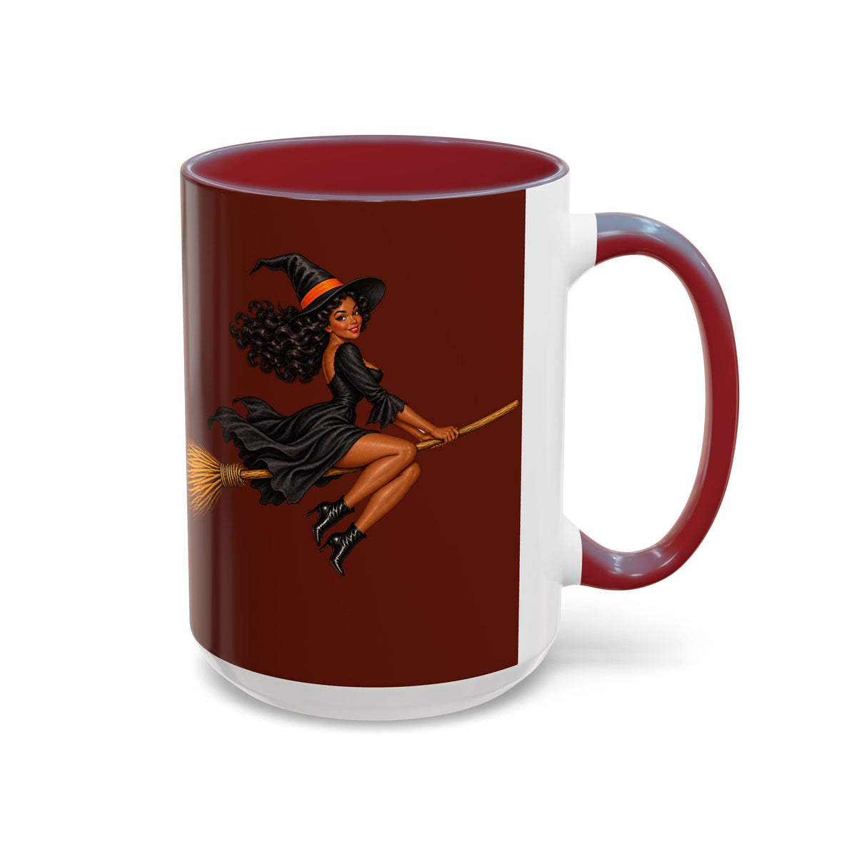 Velvet Vex Brown Accent Mug by CreepyCrafts.boo