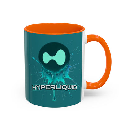 HYPE Drip Hyperliquid Accent Mug by cypherpunkgear.com